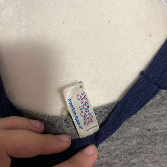 American Apparel baseball Tee - Picture 2 of 3